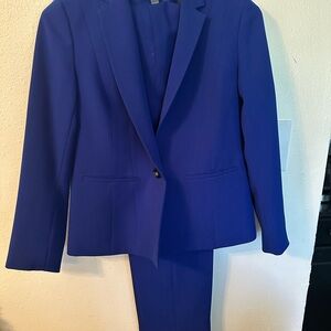 Kasper Blue Pantsuit with Tailored Silhouette